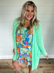 Lola Cardigan in Lime Green