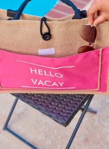 Hello Vacay Beach Bag