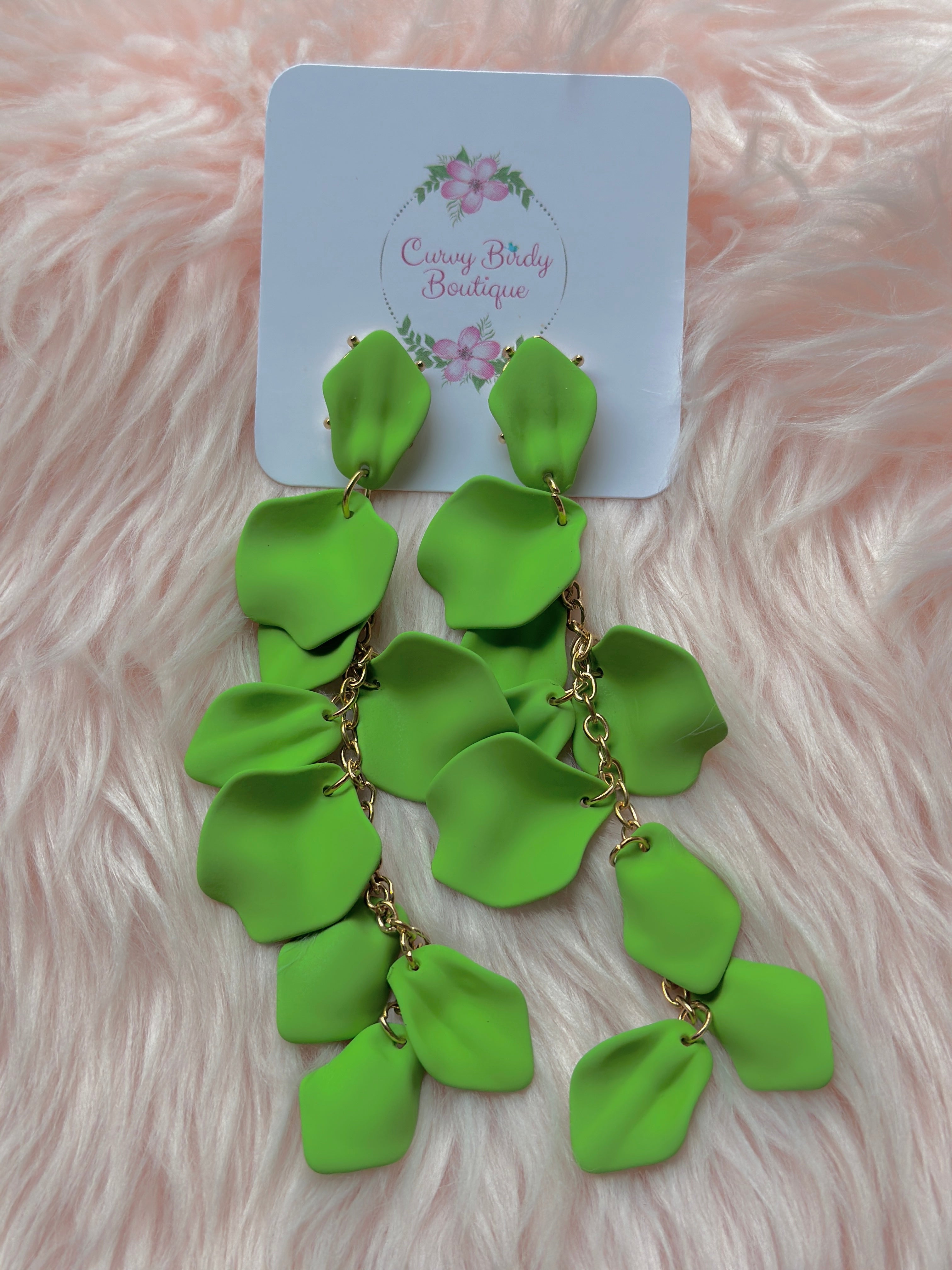 Petal Perfect Earrings in Lime