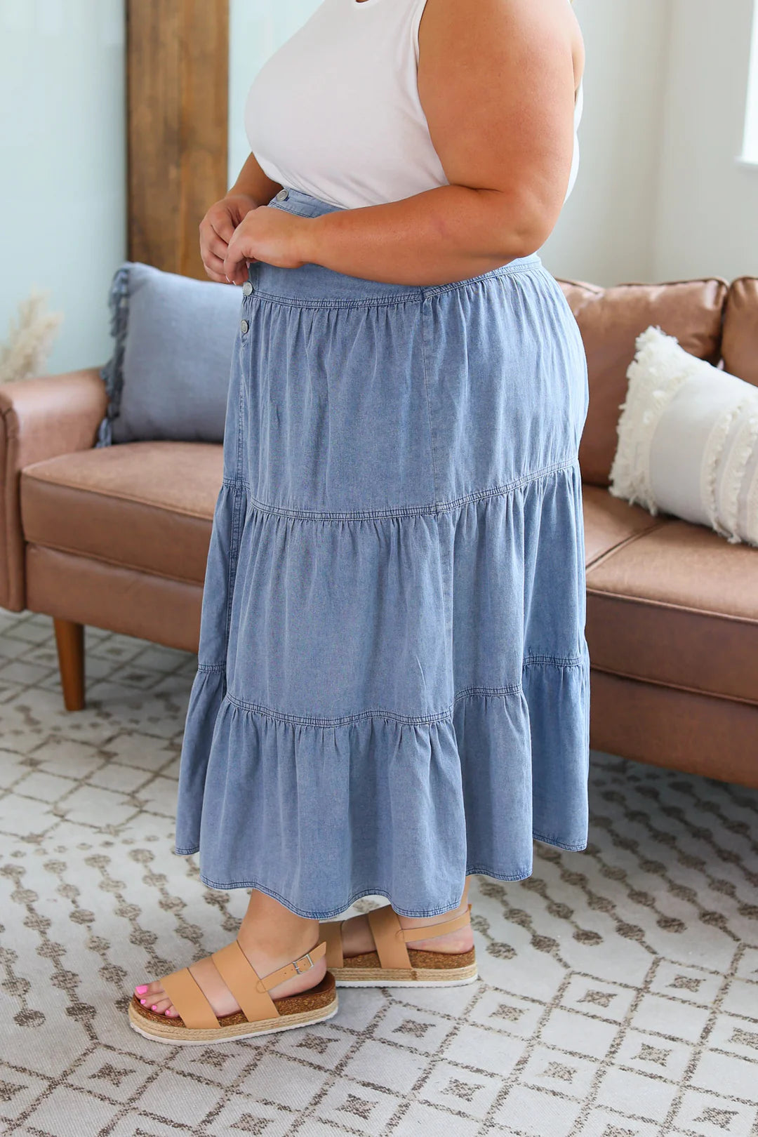 Sandy Denim Skirt