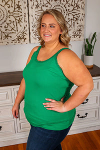 Lexi Lace Tank in Green