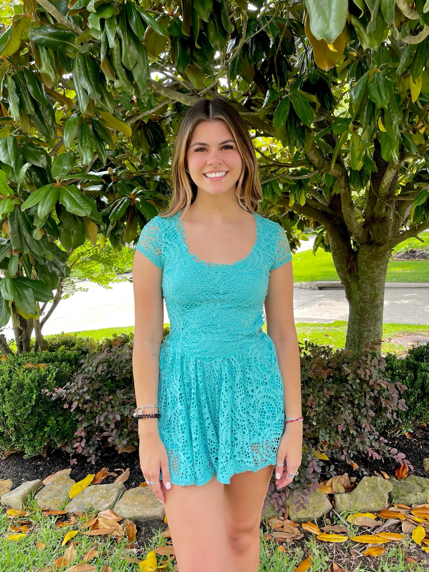 Angelina Romper in Turquoise