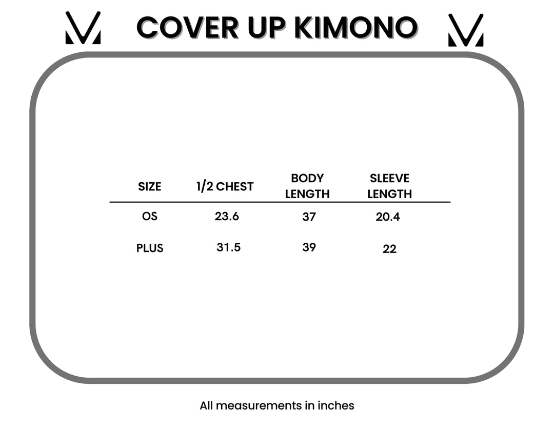 Cover Up Kimono - Hot Pink Stripes