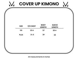 Cover Up Kimono - Hot Pink Stripes