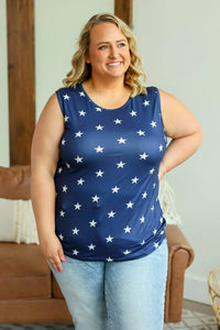 Classic Crew Tank - Navy Stars