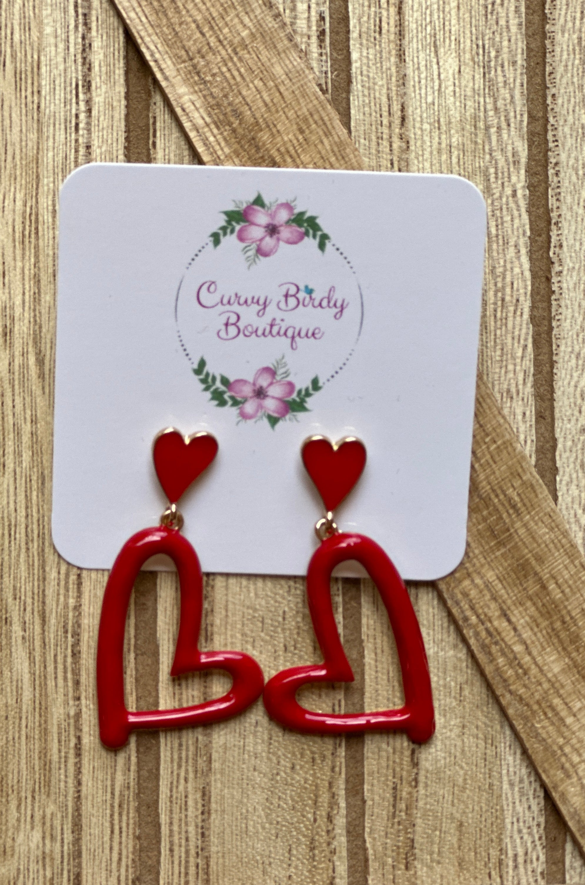 Red Love in the Air Earrings