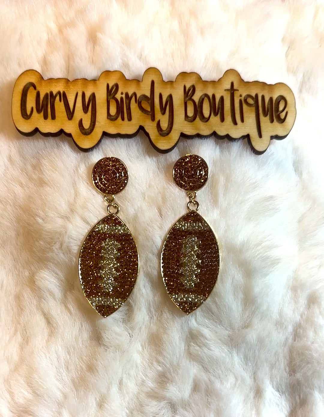 Football Bling Earrings