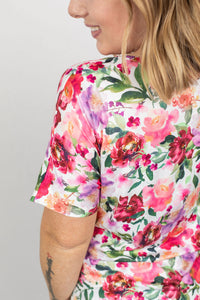 Chloe Cozy Tee - Bright Floral