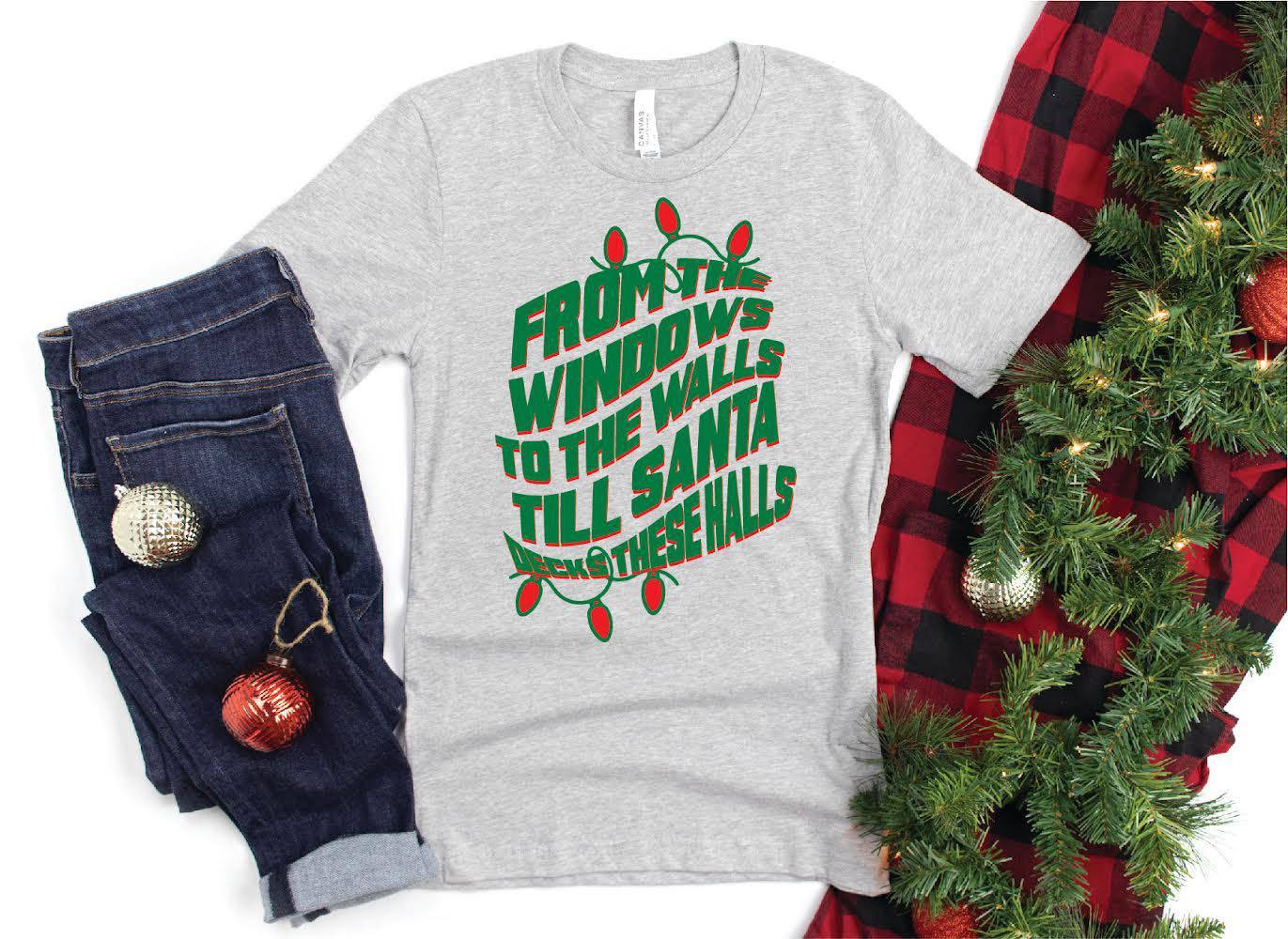 Til Santa Decks These Halls Tee