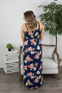 Savannah Maxi Dress in Navy Floral