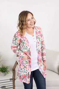 Rachel Cardigan - Bright Floral