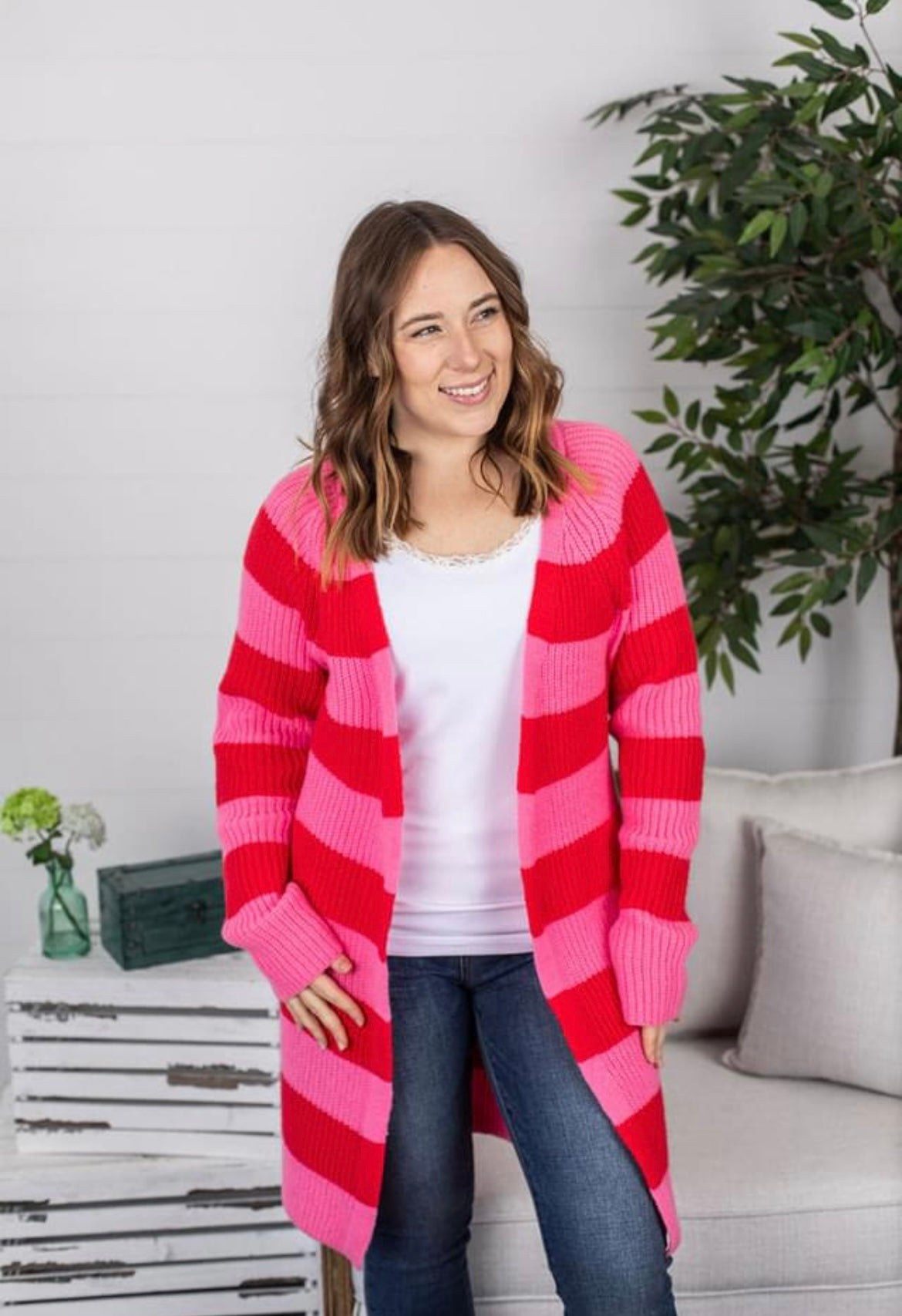 Love Stripes Sweater Cardigan