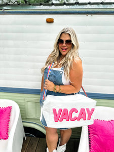 Vacay Weekender Bag in White