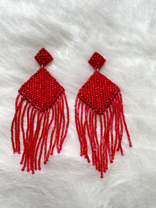 Fierce Earrings in Red