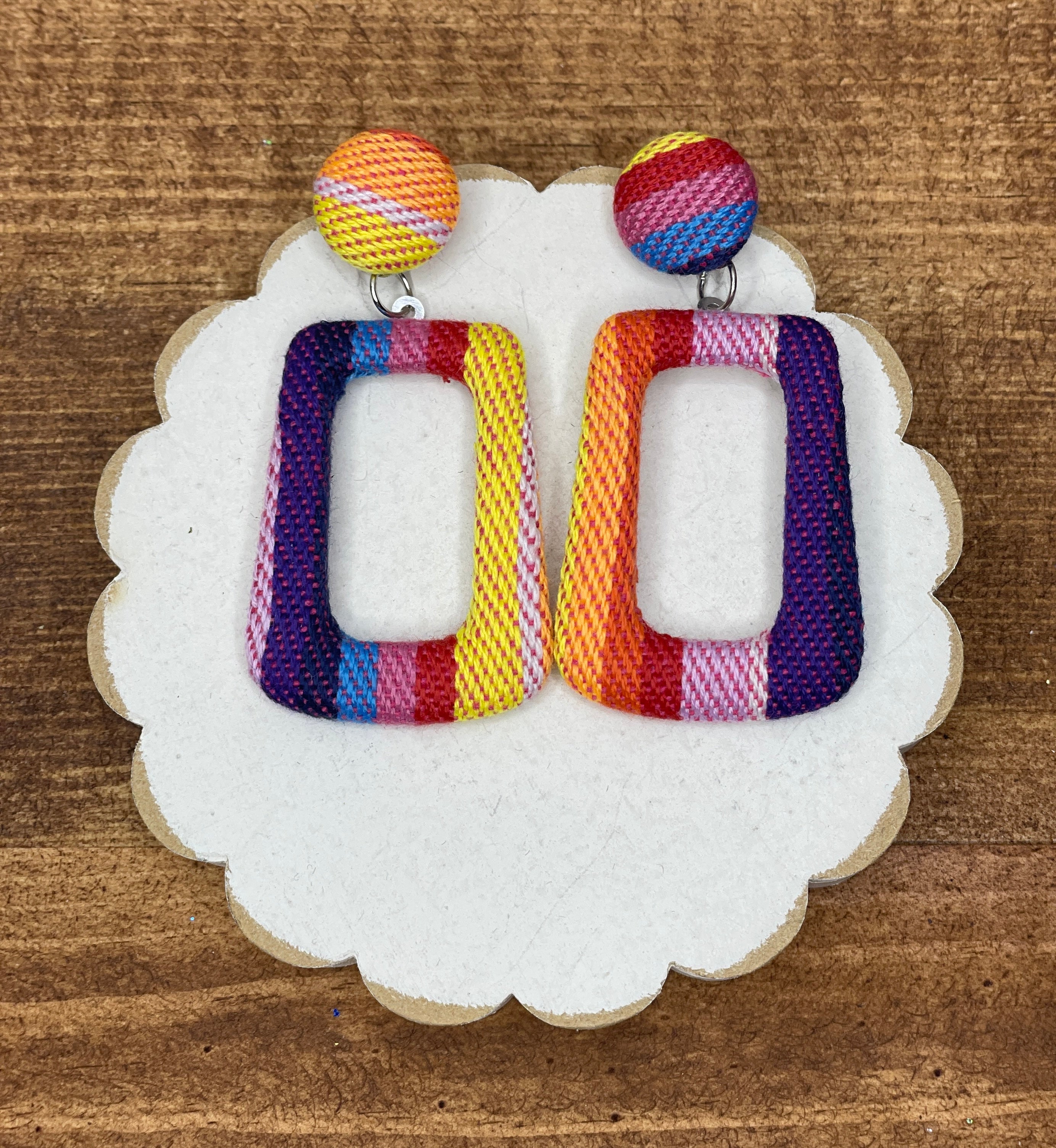 Colorful Spirit Rectangle Earrings