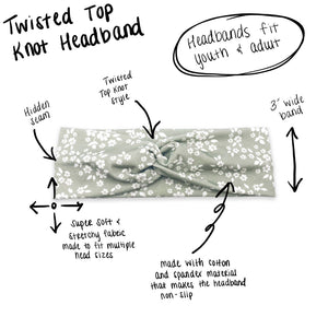 Magnolia Floral Knotted Headband