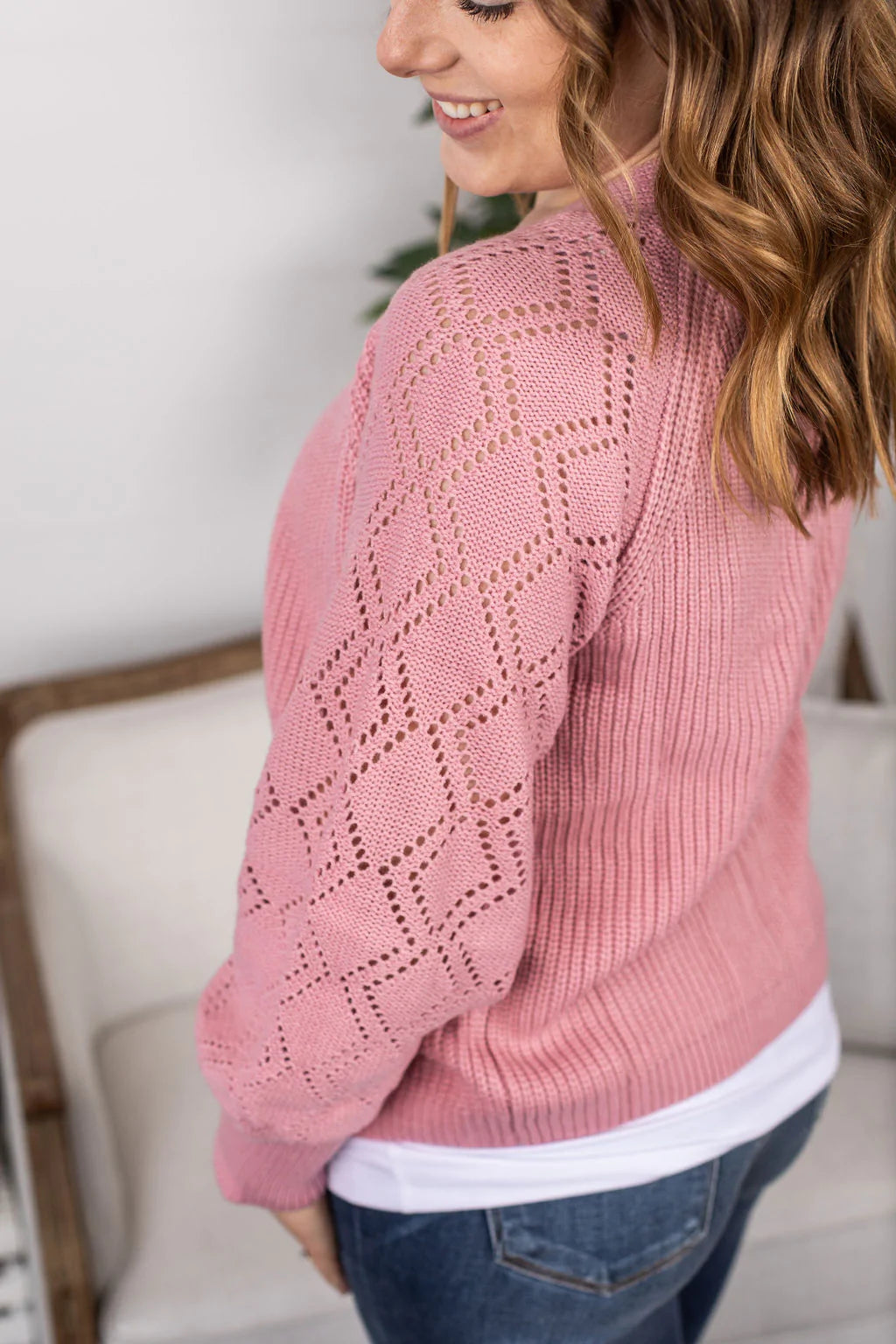 Beverly Button Cardigan - Mauve