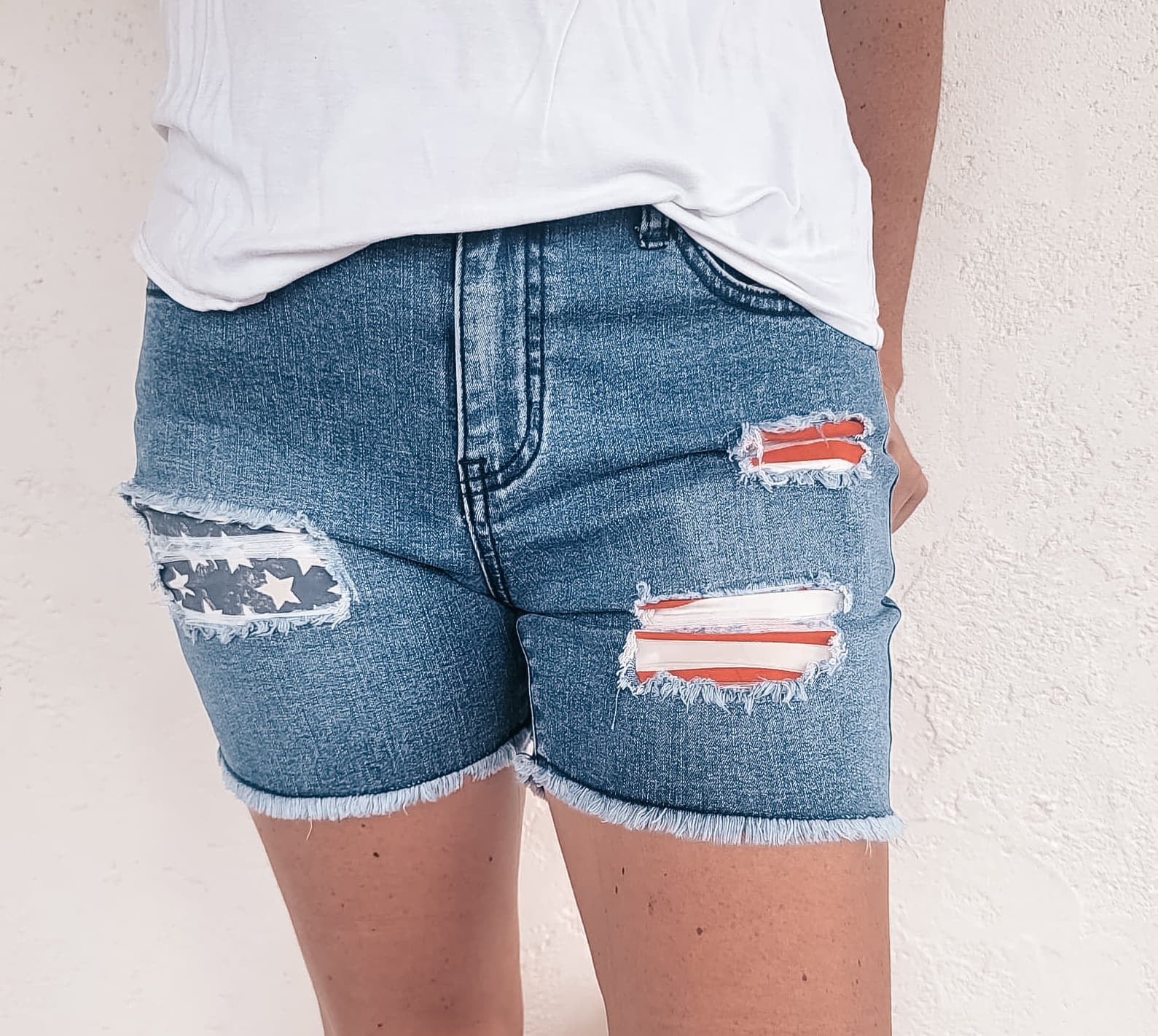 USA Flag Patch Shorts