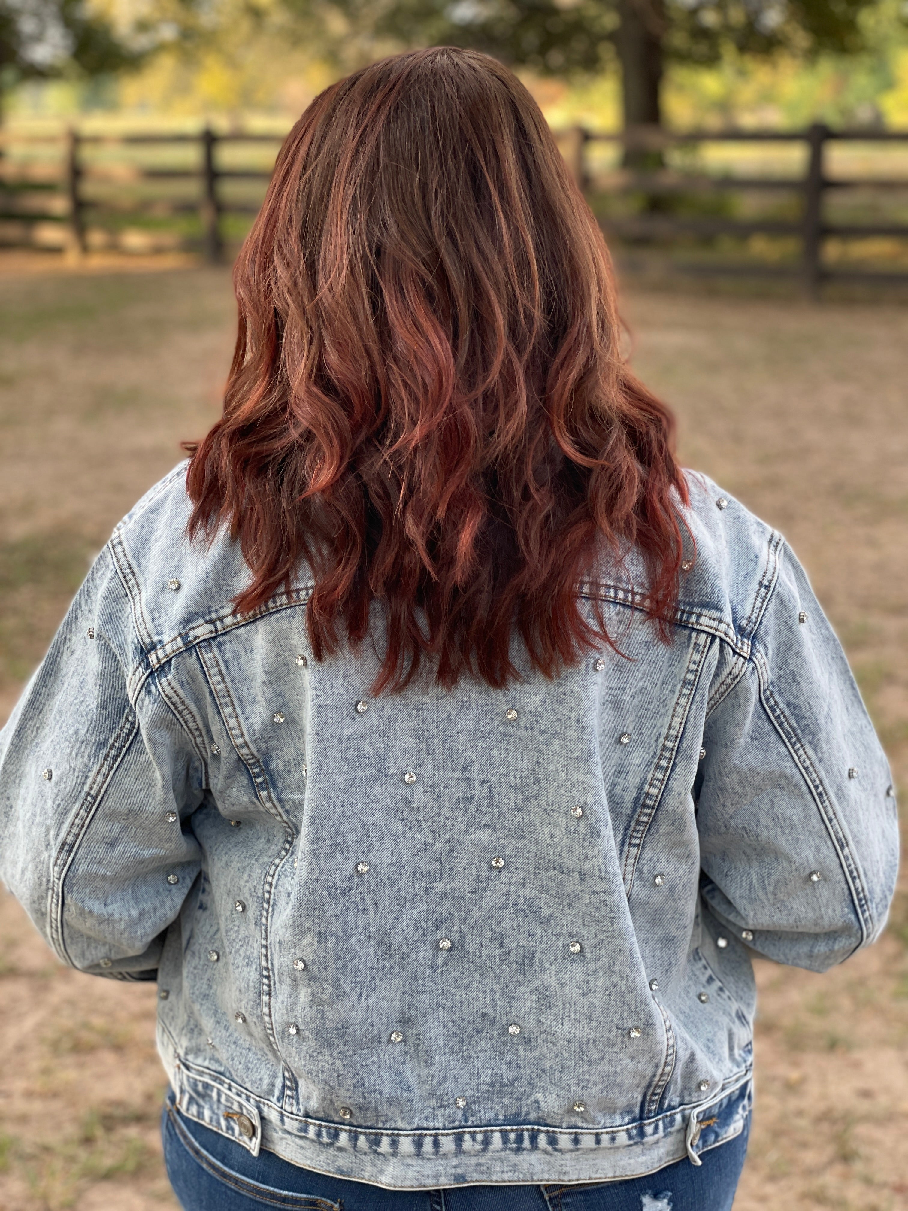 Glimpse Of Glamour Rhinestone Denim Jacket