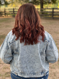 Glimpse Of Glamour Rhinestone Denim Jacket