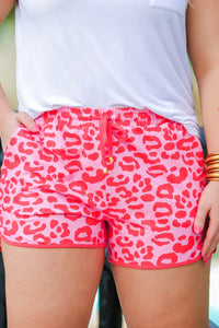 Feeling Sassy Leopard Drawstring Shorts