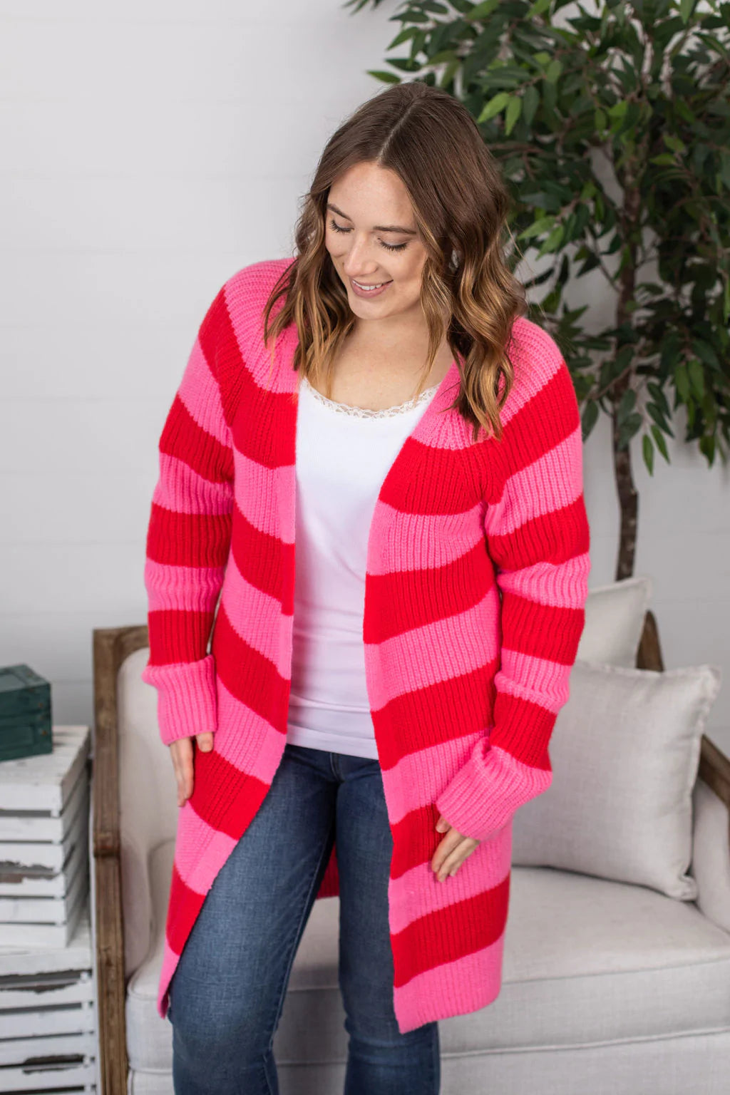 Love Stripes Sweater Cardigan