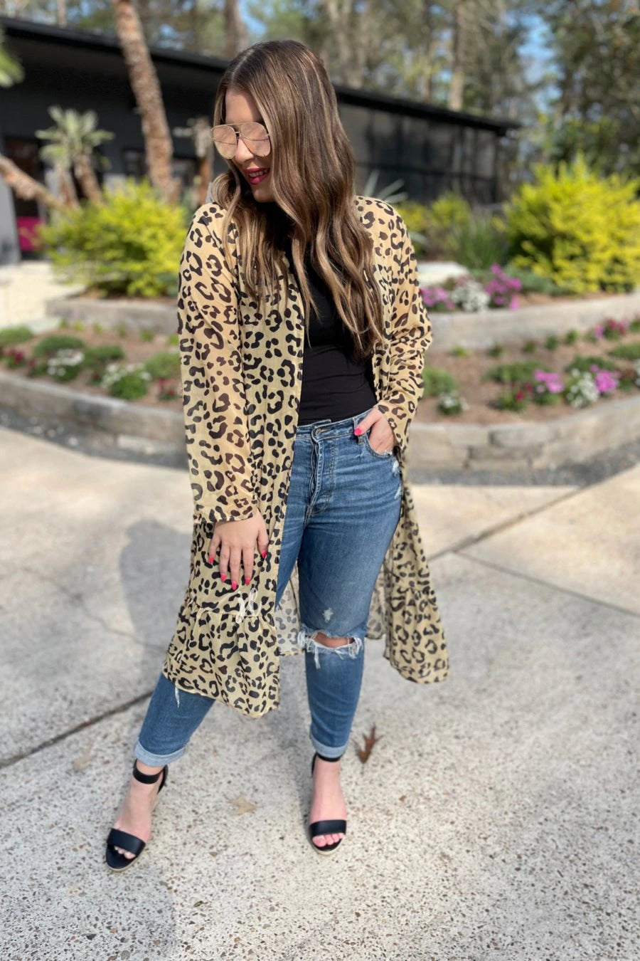 Avery Leopard Kimono