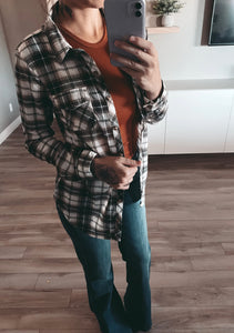 Plaid Flannel (Black/Brown/White)