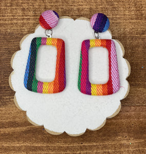 Colorful Spirit Rectangle Earrings