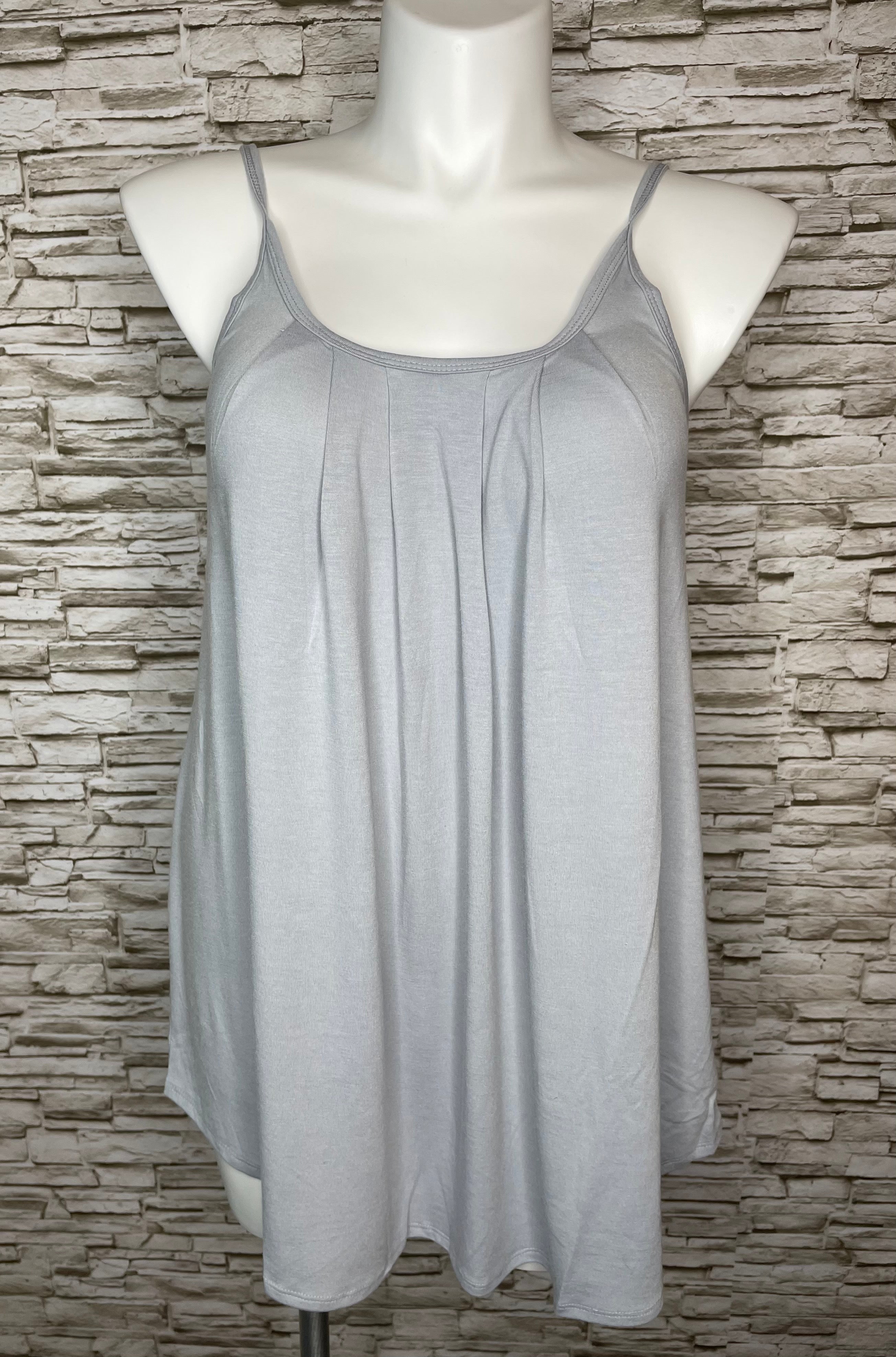 Pleated Camis - Light Grey