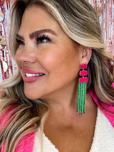 Judy Beaded Fringe Earrings