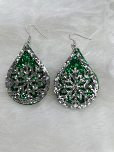 Glitter Snowflake Earrings