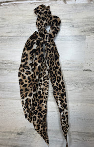 Brown Leopard Print Pony Scarfs