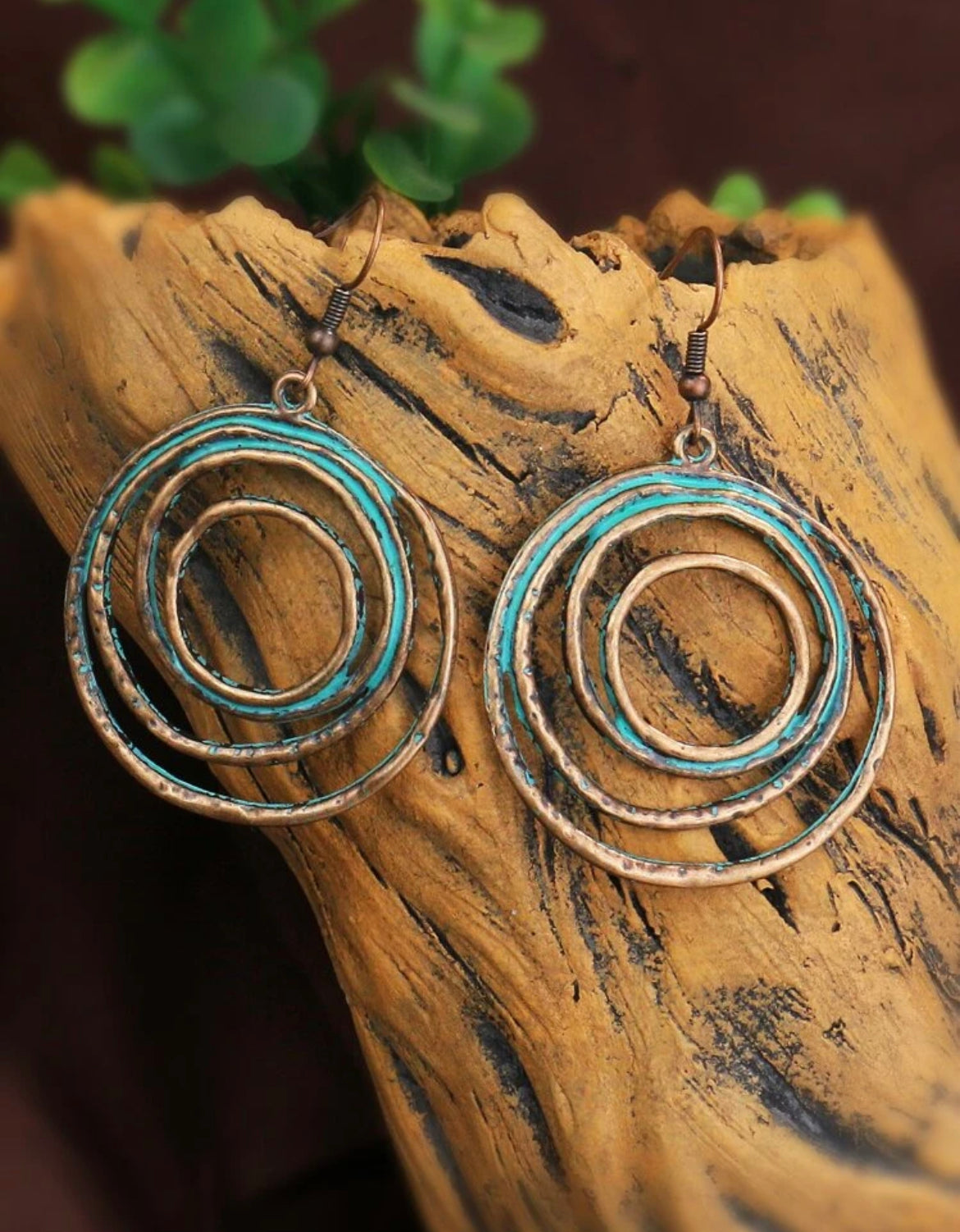 Rustic Circle Earrings