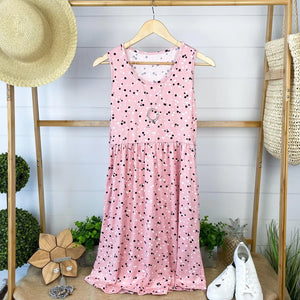 Kelsey Tank Dress - Rose Dot