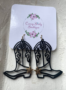 Boot Scootin’ Earrings in Black