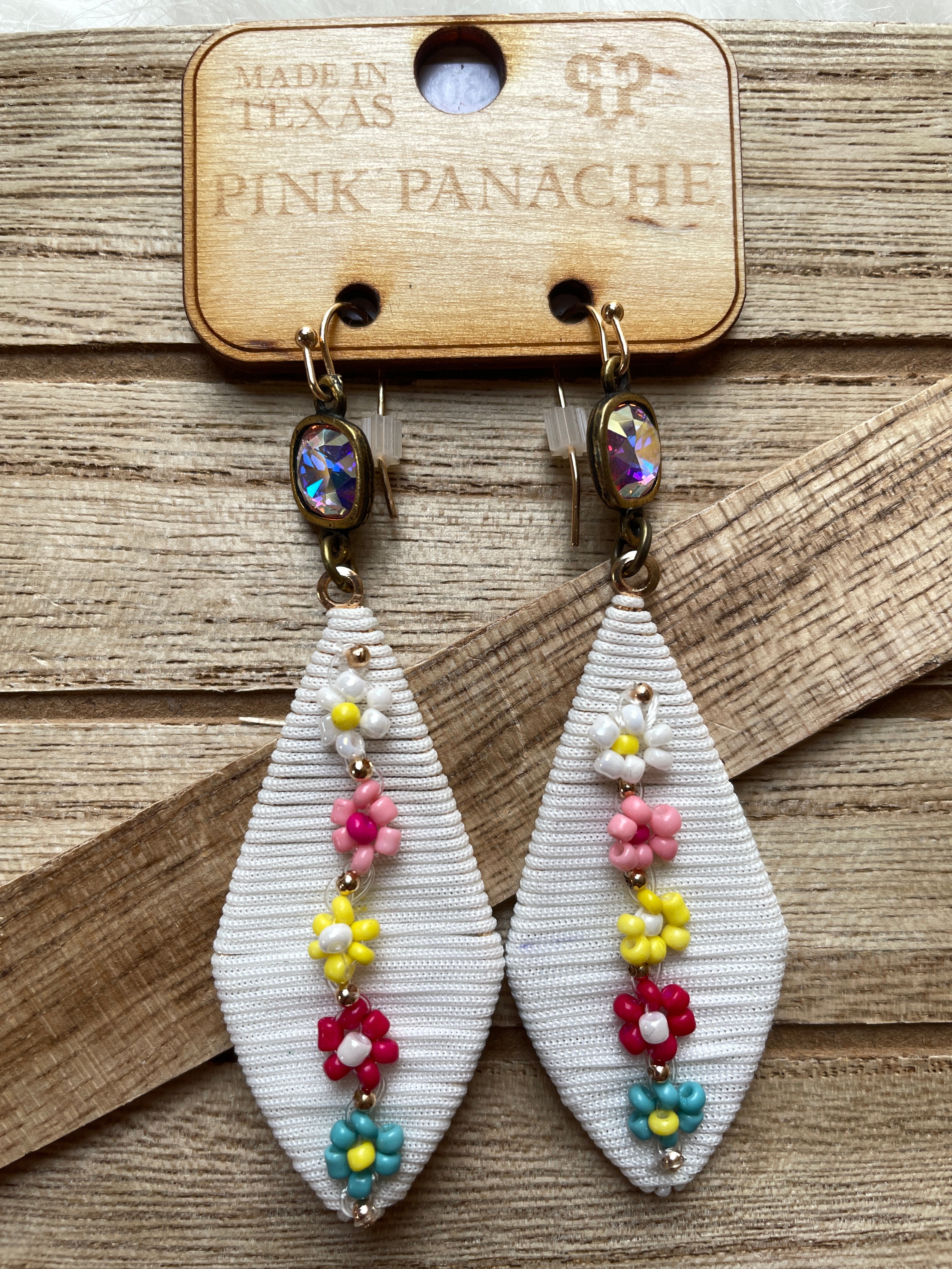 Pink Panache Flower Earrings