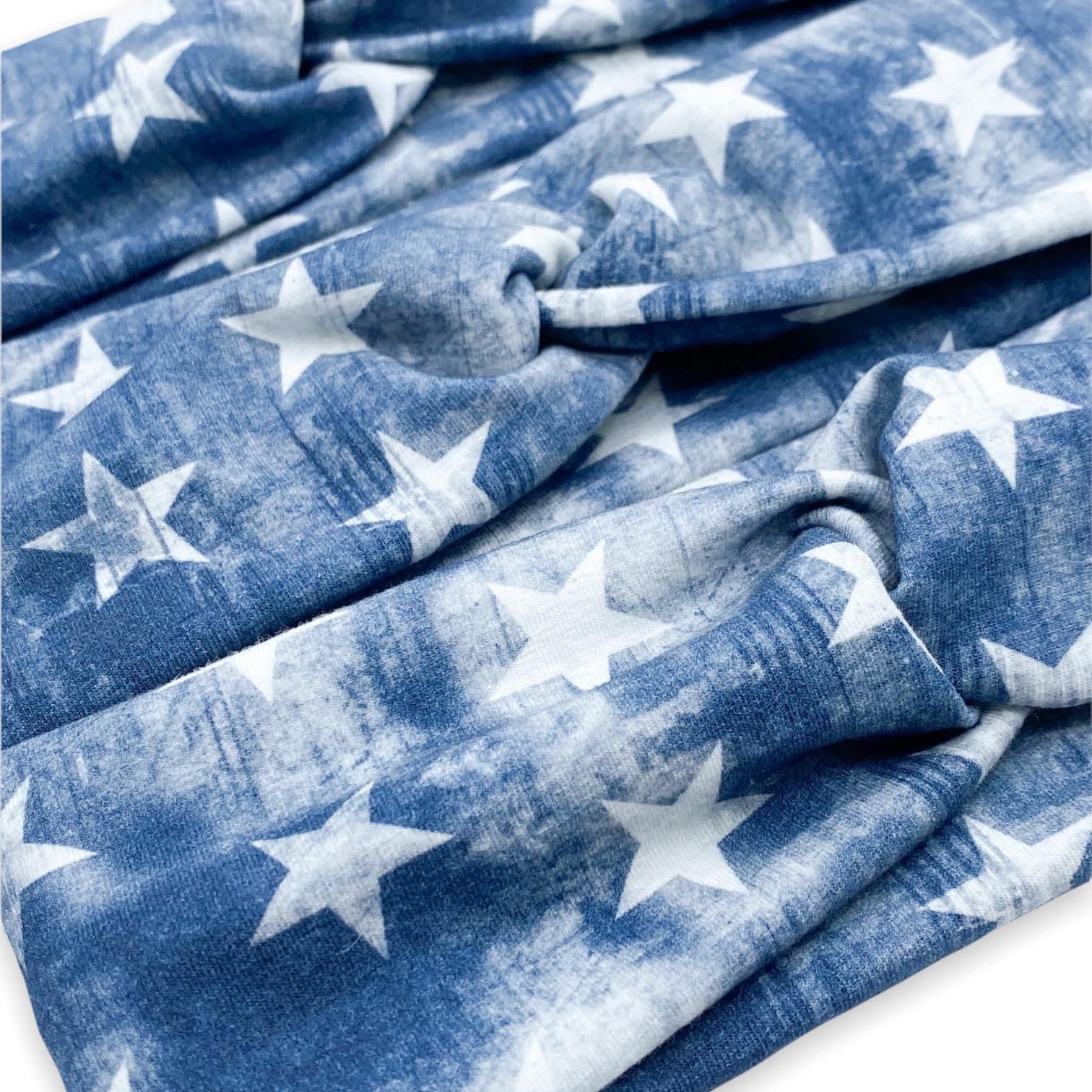 Distressed Navy Stars Headband