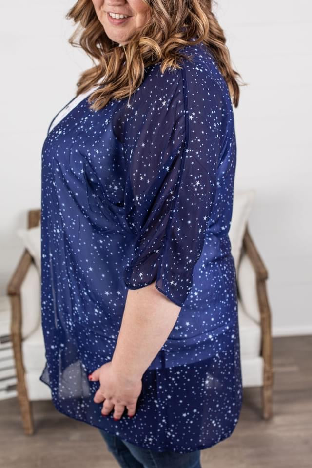 Twinkle, Twinkle Little Star Kimono in Plus