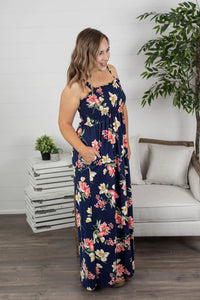 Savannah Maxi Dress in Navy Floral