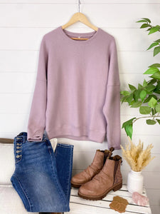 Kimmy Dolman Sweater - Dusty Lavender