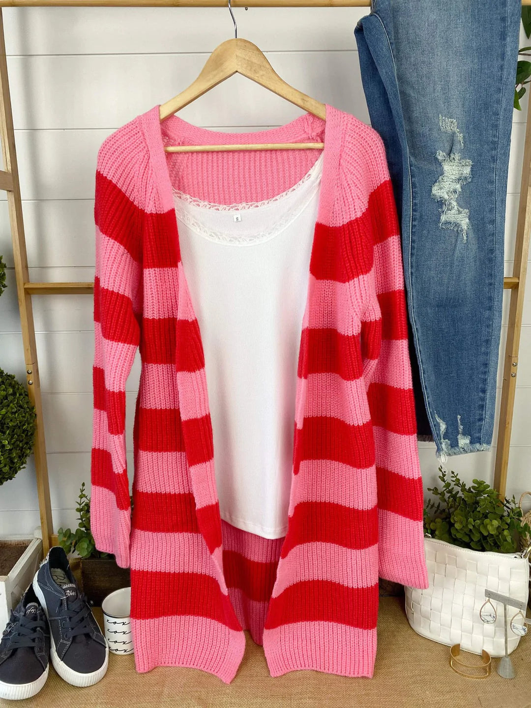 Love Stripes Sweater Cardigan