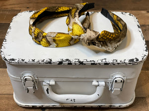 Yellow Snake Print Headband