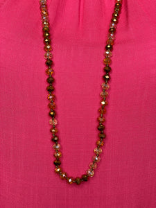 Double Wrap Beaded Necklace in Cooper Mix