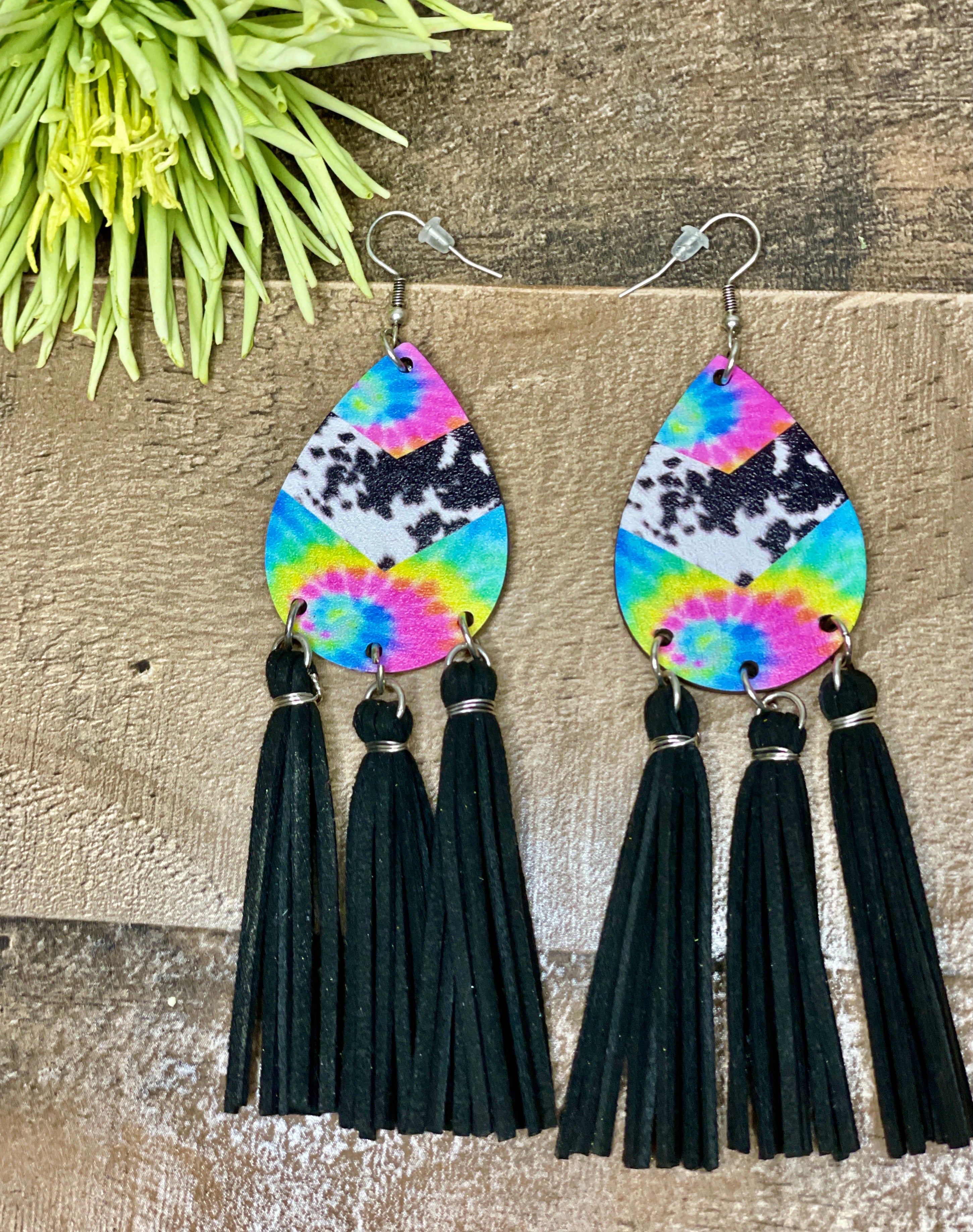 Leather Tassel Earrings