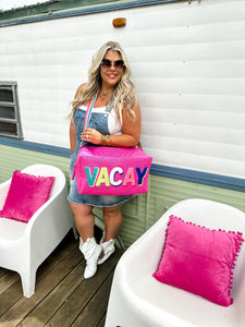 Vacay Weekender Bag in Pink