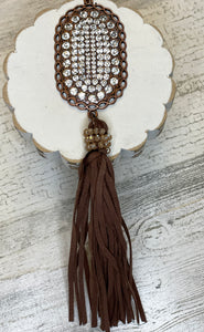 Oval Tassel Necklace