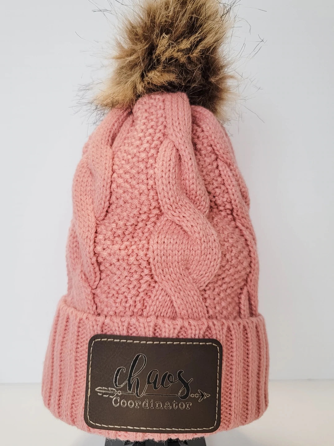 Cozy Patch Beanie - Mauve