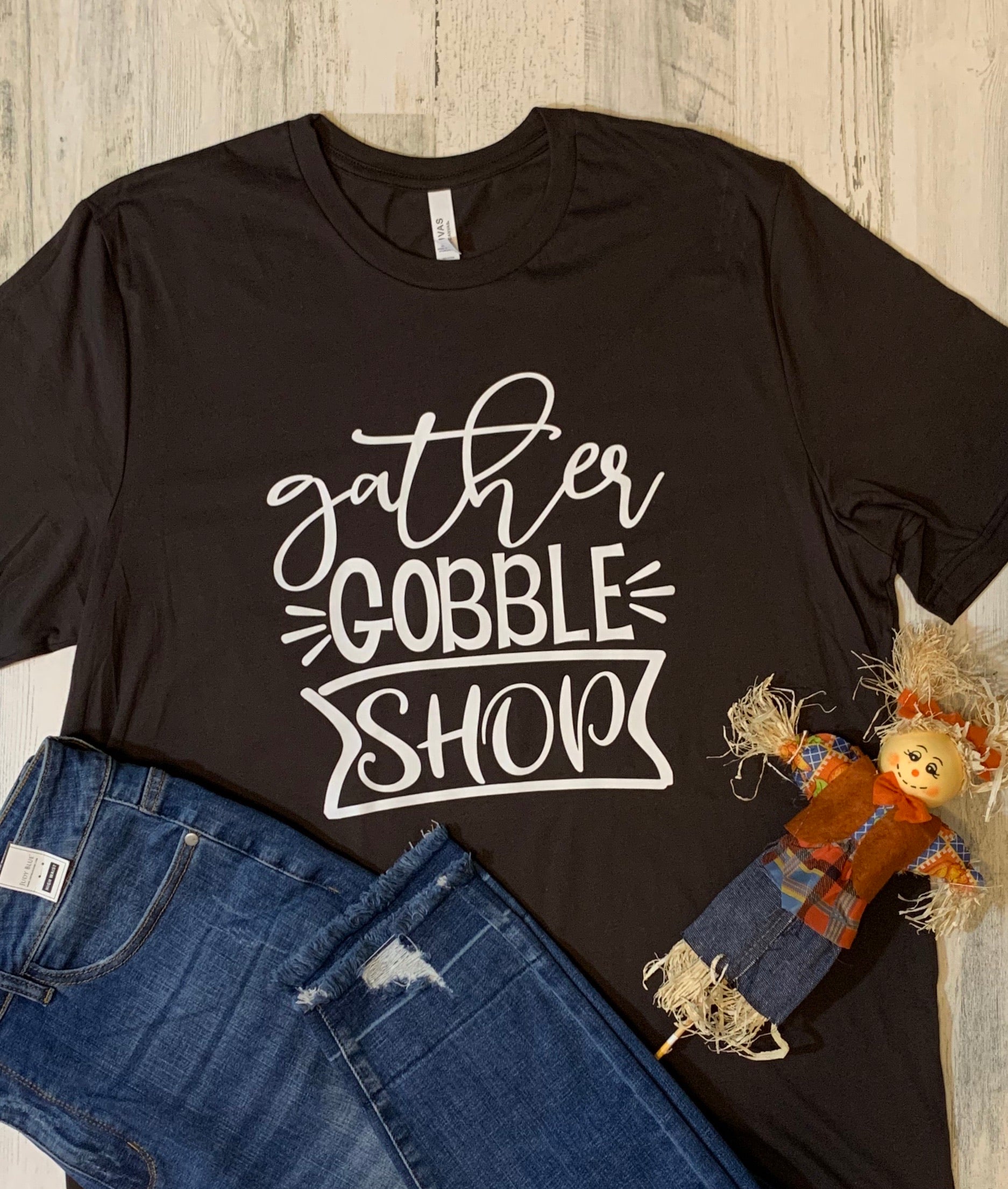 Gather Gobble Shop T-shirt - Brown