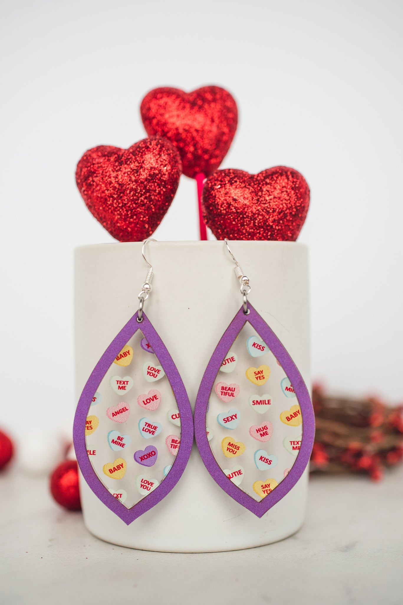 Candy Heart Earrings